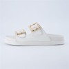 CUSHIONAIRE Loft Women’s Slide Sandal – Double Buckle Slip-On with Woven Detail, Adjustable Straps & Memory Foam - 4 of 4