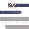 INSPIRE CHIC Women Reversible Faux Leather 0.7" Width Jacquard with Gold Buckle Belts 1Pc - 4 of 4