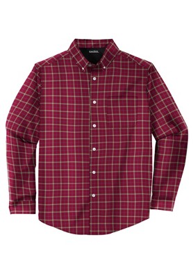 KingSize Men's Big & Tall Long Sleeve Wrinkle-Free Plaid Shirt