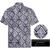 HAPPY BAY Men's Casual Shirt Summer Aloha Casual XX-Large Denim Aztec - 2 of 4