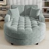 55" Chaise Lounge Sofa Bed for Indoor Space, Upholstered Sofa Couch with Tufted Seat and Pillows for Living Room-Maison Boucle - 2 of 4