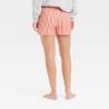 Women's Gingham Graphic Boxer Shorts - Red - 2 of 3