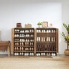 KWPZQEB Shoe Cabinet with 2 Rattan Doors, 6-Tier Wood Shoe Cabinet, Freestanding Shoe Storage Cabinet for Entryway, Hallway - 4 of 4
