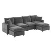 NicBex Chenille Sectional Couches U Shape Modular Sofa with 2 Pillows for Living Room and Apartment - 3 of 4