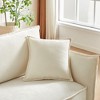 3-Seater Green Linen Fabric Sectional Sofa Wooden Frame with 3 Pillows for Living Room Apartment - 2 of 4