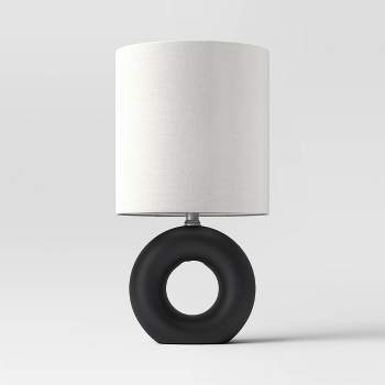 Abstract Ceramic Mini Table Lamp Black - Threshold™