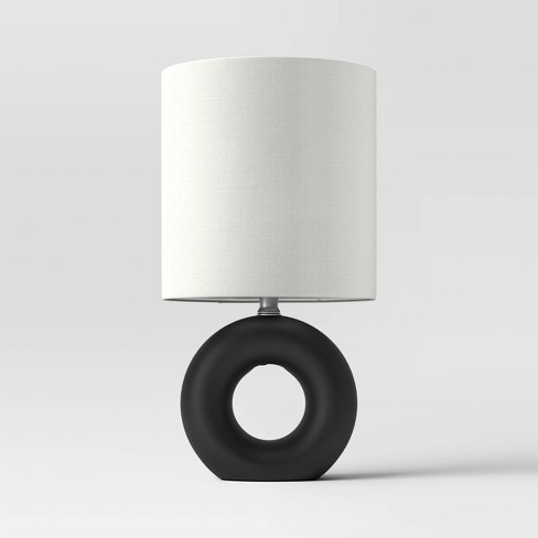 Abstract Ceramic Mini Table Lamp Black - Threshold™ - image 1 of 4