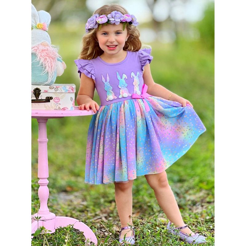 Make It Rain-bows Multicolor Tutu Easter Dress - Mia Belle Girls, 2 of 5