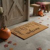 HomeRoots 24" X 36" Brown And Natural Floral Welcome Outdoor Coir Door Mat - 2 of 4