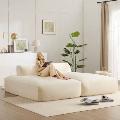 Kumasinova Minimalist 72" Oversized Modular Sofa, Right-handed Face, Foam-Filled Sofa Bed, Free Combination, No Assembly Required
