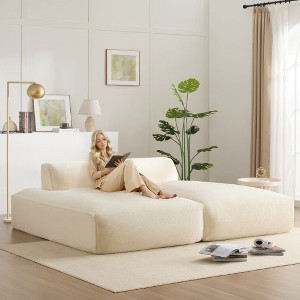 Kumasinova Minimalist 72" Oversized Modular Sofa, Right-handed Face, Foam-Filled Sofa Bed, Free Combination, No Assembly Required - 1 of 4