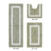 Hotel Bath Rug 100% Premium Cotton Tufted Weave Two Tone Reversible 3 Piece Bathroom Rug Set, Super Soft & Water Absorbent, Machine Washable Bathmat - 2 of 4