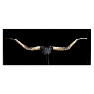 Stupell Industries Bull Horns Animal Painting Wall Plaque Art - 1 of 4