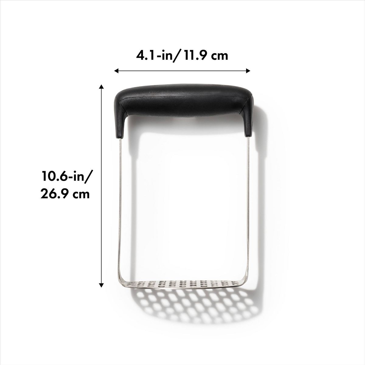 OXO Smooth Potato Masher: Stainless Steel & Plastic, Dishwasher-Safe, Black, Good Grips, Best Masher, 7.2" Length - thumbnail 10