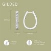 Gilded Lab-Grown Diamond Channel Set Hoop Earrings for Women in 925 Sterling Silver and 14KT Yellow Gold-Plated | 1/4, 1/2, 1 Carat Total Weight - 4 of 4
