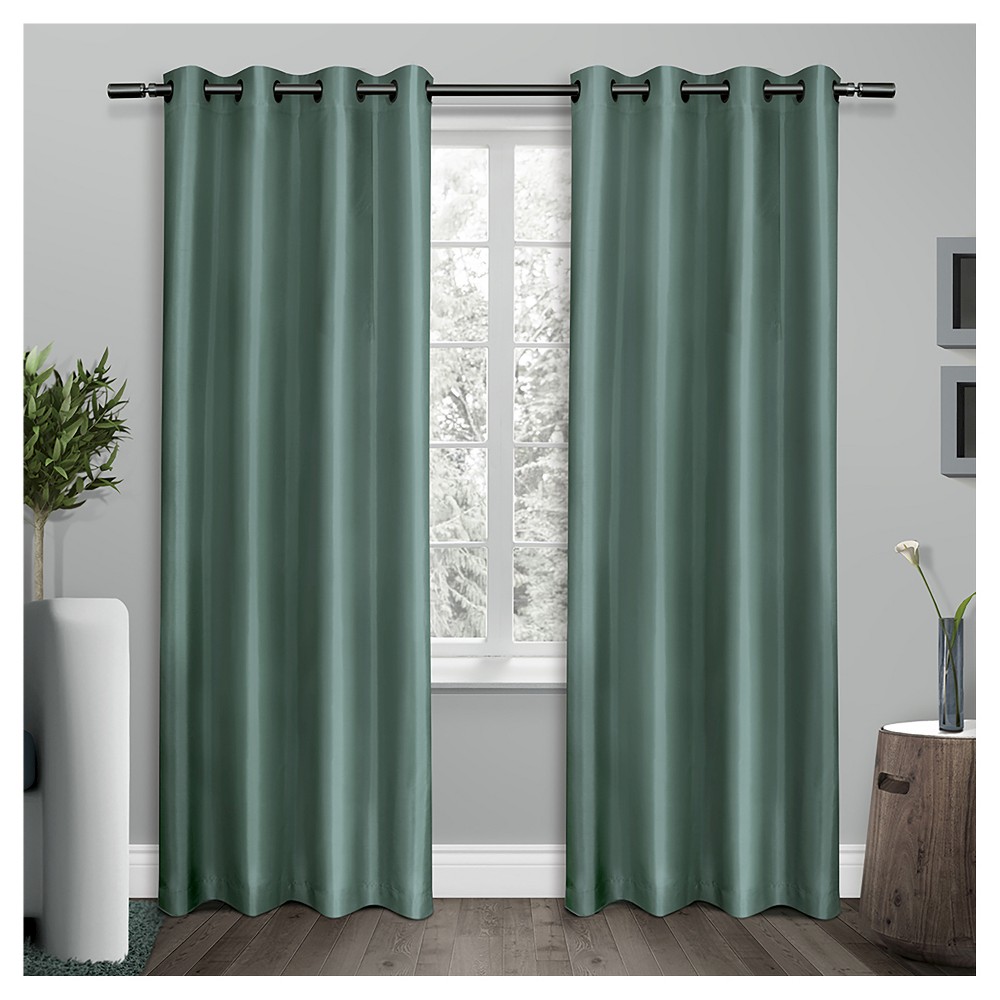 UPC 642472004027 product image for Exclusive Home Shantung Curtain Panels - Set of 2 Panels - Teal (Blue) - 54