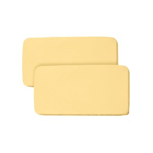 BreathableBaby All-in-One Fitted Sheet & Waterproof Cover, For 33" x 15" Bassinet Mattress (2-Pack), Yellow - 1 of 4
