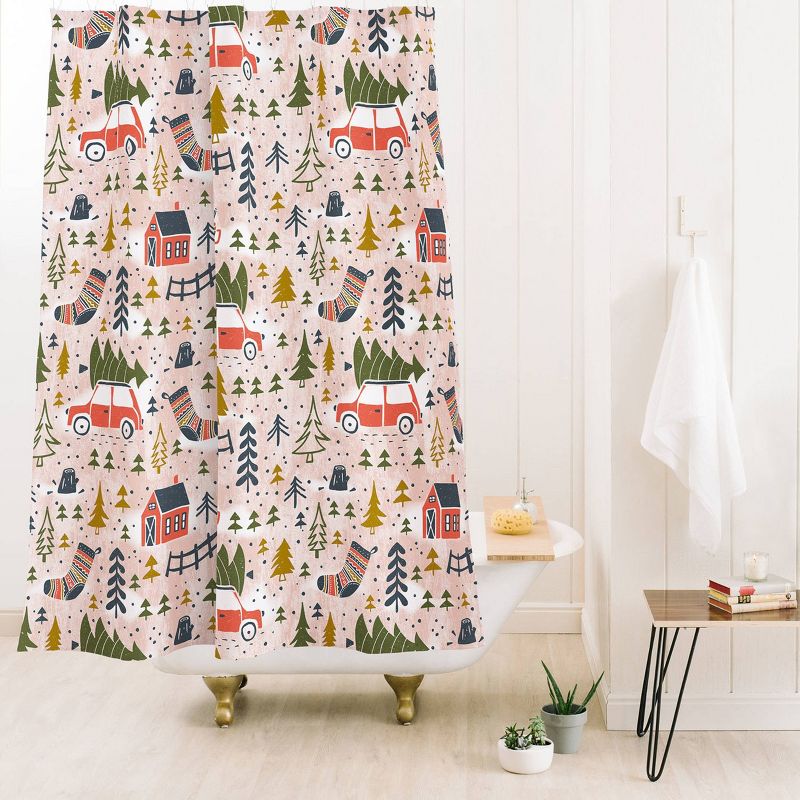 Heather Dutton Home For The Holidays Blush Shower Curtain - Deny Designs, 3 of 4