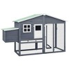 vidaXL Chicken Coop with Nest Box Red and White Solid Fir Wood - 2 of 4