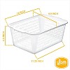 YBM HOME Plastic Perforated Storage Basket Bin Office Drawer, Shelf Desktop CountertopTray Organizer 32-1184, Pack of 6 - 2 of 4