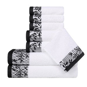 Charming Floral Accent Cotton Towel Set by Blue Nile Mills - 1 of 4