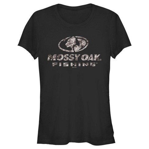 Junior's Mossy Oak Black Water Bold Logo T-shirt - Black - X Large