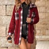 Clearlove Women's Geometric-Contrast Plush Fleece Jacket with Brushed Interior Weather-Ready Layered Comfort - 2 of 4