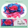 Unique Bargains Alloy Satin Fabric Big Rose Flower Dainty Brooches Pins 1 Pc - 2 of 4