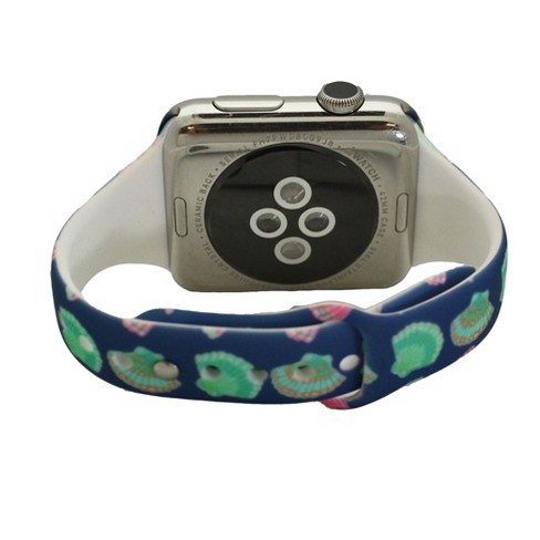 Blue Shells Printed Skinny Silicone Apple Watch Band 38mm : Target