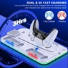 Beboncool PS5 Cooling Fan Stand with Charger Station for Playstation 5 Silm/PS5 Digital/Disc Console, White - 2 of 4