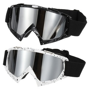Unique Bargains Windproof Mountaineering Sky Diving Skiing Dirt Bike Goggle 2 Pcs - 1 of 4