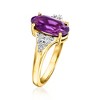 Ross-Simons 1.70 Carat Amethyst Ring With .20 ct. t.w. Lab-Grown Diamonds in 18kt Gold Over Sterling - 3 of 4
