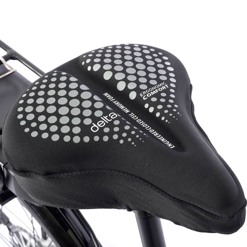 Delta Cycle Memory Foam Saddle Bike Seat Cover - Black, 2 of 7