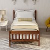 NicBex Twin Platform Bed Frame with Headboard and Footboard,Sleigh Bed for Kids,Panel Bed Mattress Foundation,Easy Assembly,Under Bed Storage,Oak - 3 of 4