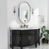 Dovelina Iron Frame Arched Wall Mirror Cabinet Multifunctional Wall-Mounted Mirrored Cabinet with Magnetic Doors - 2 of 4