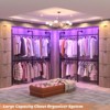 Aheaplus 3.5-13FT Reversible Pipe Clothing Rack for Hanging Clothes, Corner Wall Mounted Closet System - 4 of 4