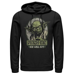 Men's Star Wars Yoda Pinch Me You Will Not Pull Over Hoodie - 1 of 3