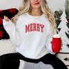 Simply Sage Market Merry Varsity Thick Outline Sweatshirt - 2 of 4