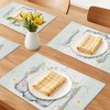 REGALWOVEN Farmhouse Placemats Set of 6 Linen Placemats for Dining Table Decor Indoor Outdoor Washable Floral Kitchen Table Mat - 2 of 4