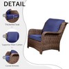 Sapphtopaz Patio Furniture Set Rattan Sectional Outdoor Chairs Set with Cushions and Ottoman for Garden, Backyard, Terrace, Balcony - 4 of 4