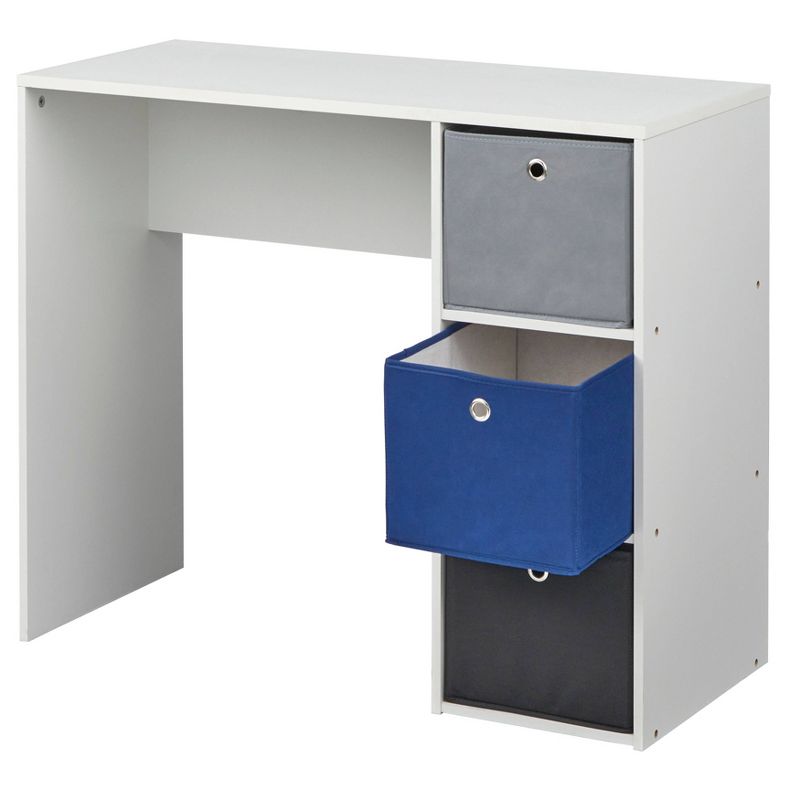 Student Writing Desk with 3 Fabric Bins - Buylateral, 5 of 8