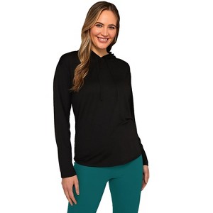 32 Degrees Women's Cool Long-Sleeve Hooded T-Shirt - 1 of 4
