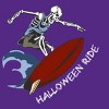 Women's Design By Humans Halloween Surfing Zombie Skeleton Funny Costume t shirt By graceandfinn Racerback Tank Top - 2 of 3