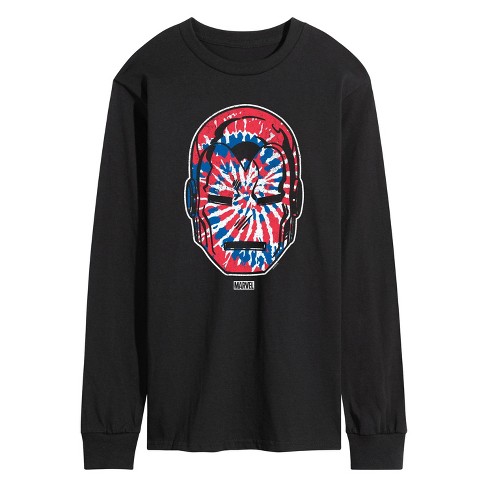 Men's - Marvel - Iron Man Flag Fill Oversized Long Sleeve Graphic T-Shirt - image 1 of 3