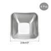 Unique Bargains Stainless Steel Divided Appetizer Sushi Soy Dipping Sauce Dishes 4 Pcs - 2 of 4