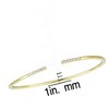 14K Gold-Plated Cuff Bracelet featuring a round Cubic Zirconia, offering a sleek and elegant design with a touch of radiant sparkle. - 3 of 3