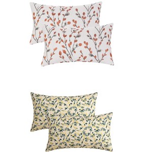 REGALWOVEN 4 Pcs Floral Pattern Throw Pillow Covers for Home Decor - 1 of 4