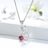 Fairy Heart Pendant Necklace for Women Sterling Silver Red Garnet Ginger Lyne Collection - 2 of 4