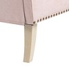 Ridstar Modern Fabric Accent Armchair with Vintage Wood Legs & Tacker Nail Trim for Bedroom & Living Room-Pink - 4 of 4