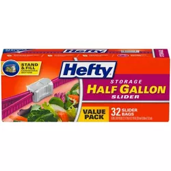 45 Total 03 Pack of 15 Pack of 3 Hefty Slider Jumbo Storage Bags 15 Count 2.5 Gallon Size 45 Total 